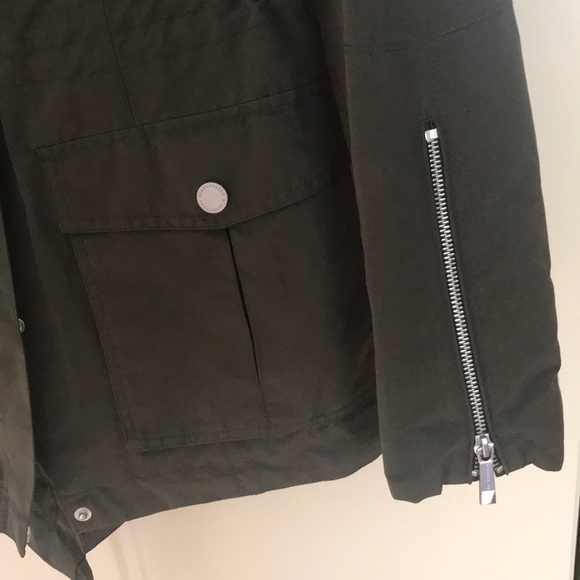 BCBG Max Azria Army Green Trench Jacket - Picture 3 of 8